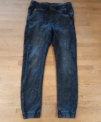 Joggpant / pantalon jogger jean noir délavé