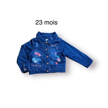 Orchestra Veste en jean polaire bleu Taille 2 ans