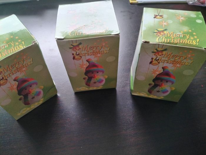 Lot de 4 bonhomme de neige décoration de tablen - photo numéro 3