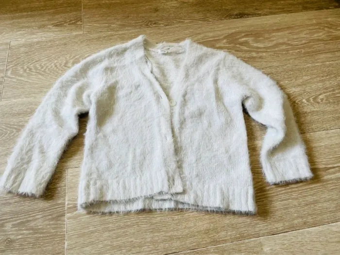 Gilet blanc doux 4 ans