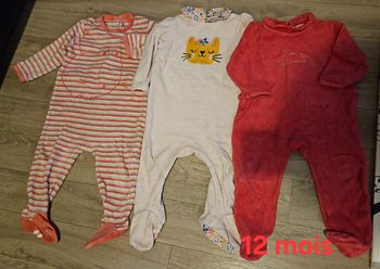 Lot de 3 pyjamas 12 mois