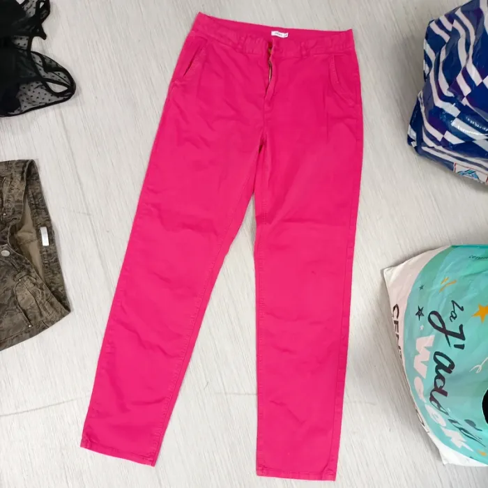 12 pantalons femme taille M variés coupe droite, slim, cargo, imprimés - photo numéro 10