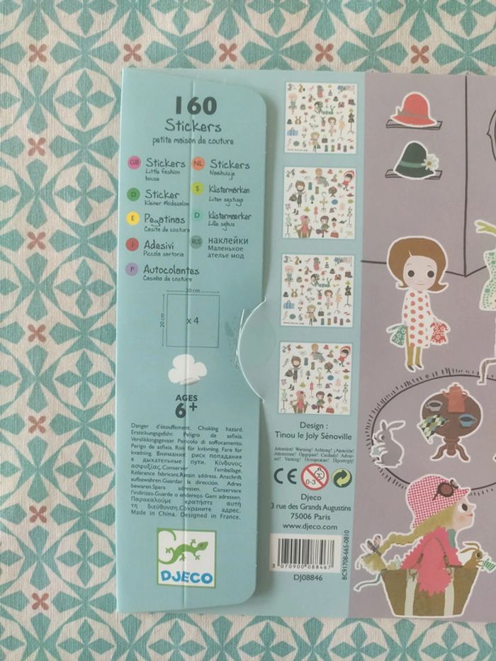 Djeco 160 stickers petite maison de couture - photo numéro 4