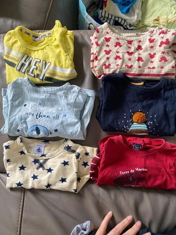 Lot tee shirt manche longue 6 mois