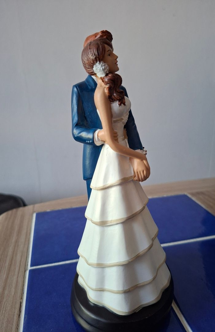 Figurine gâteau mariage couple de marié - photo numéro 3