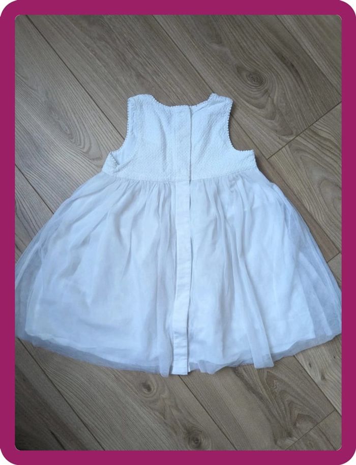 Robe blanche à tulle petit bateau - photo numéro 2
