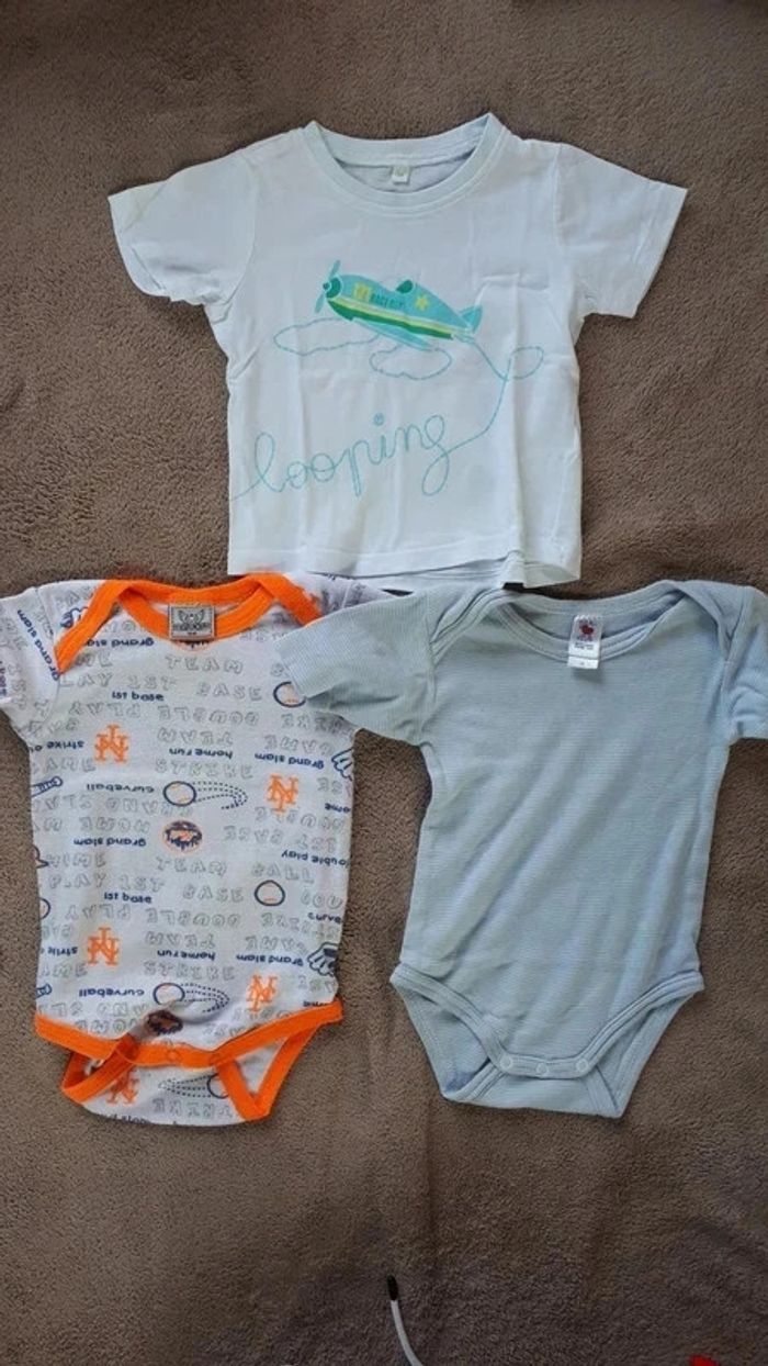 Lot t-shirts garçon 9-12 mois - photo numéro 6