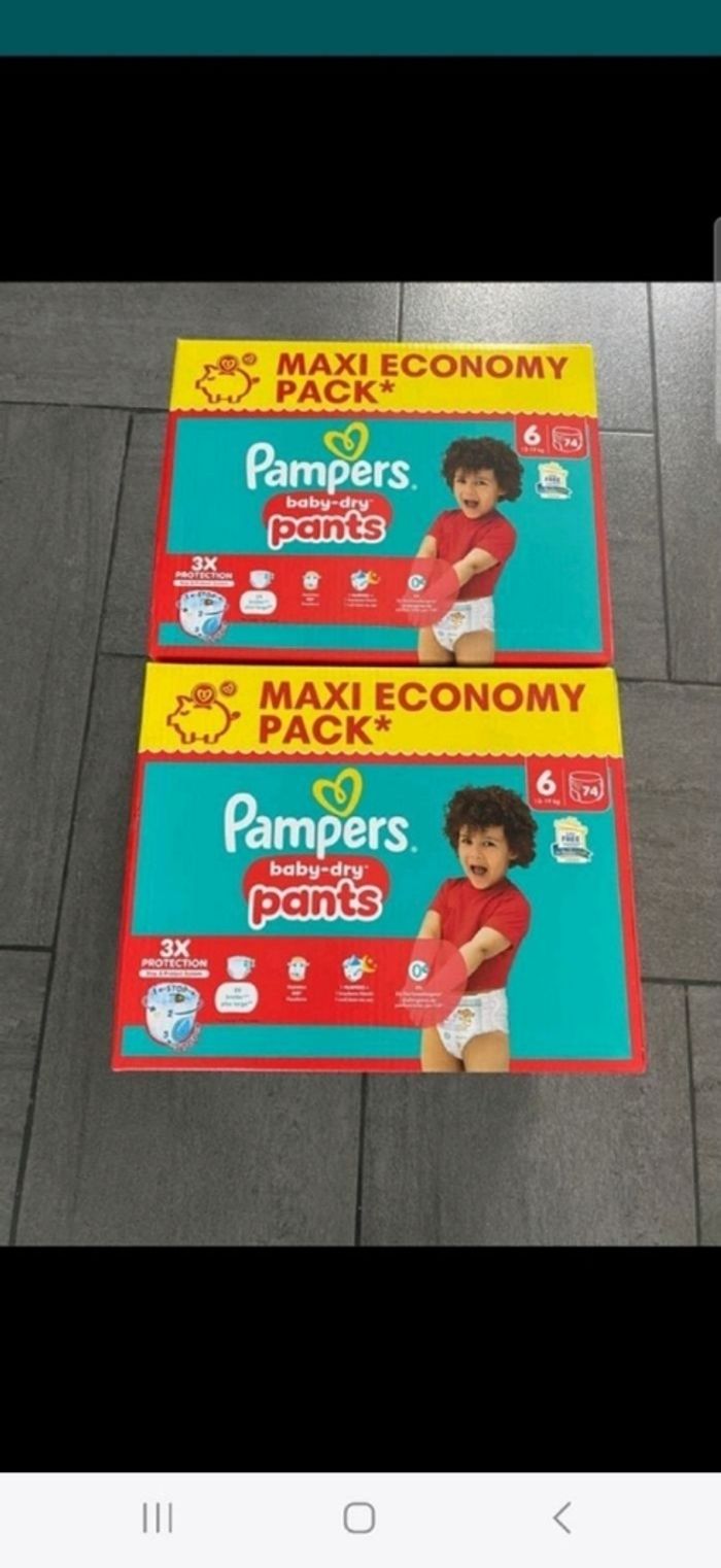 40 euro les 2 maxieconomy pack pampers pant taille 6