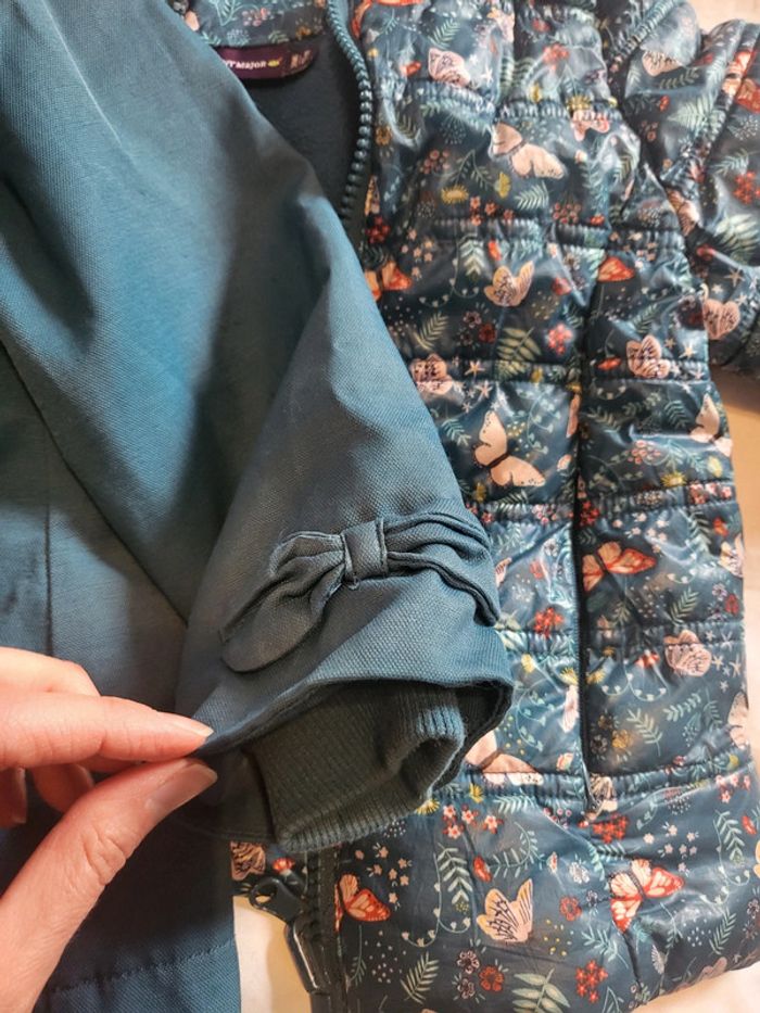 Manteau Sergent major 2 en 1 turquoise - photo numéro 4
