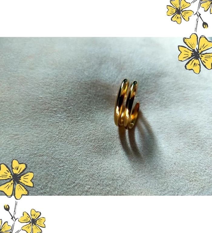 Bague ouverte plaqué or – Style minimaliste IG - photo numéro 4