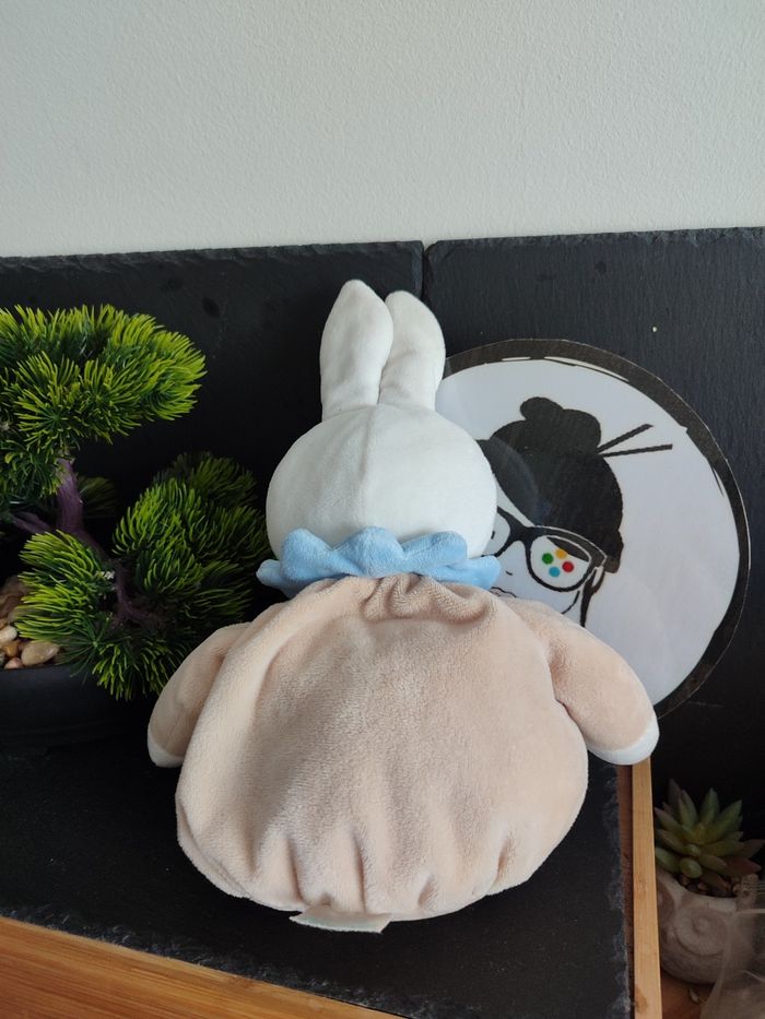 doudou Peluche lapin boule klorane marron blanc bleu beige DD002976 - photo numéro 2