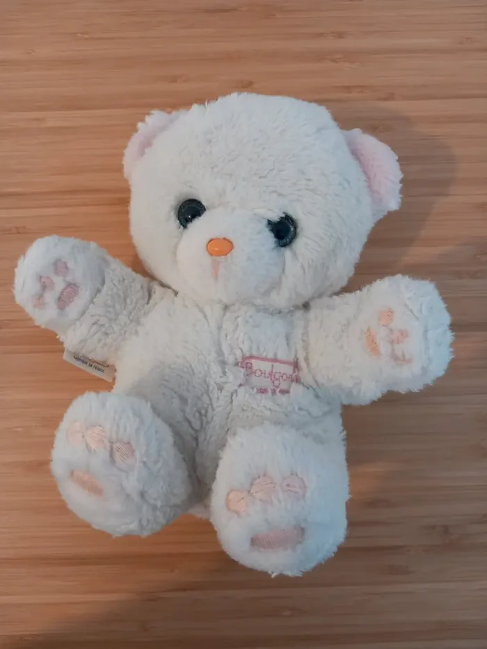 Peluche ours boulgom aux yeux bleus 20 cm - photo numéro 3