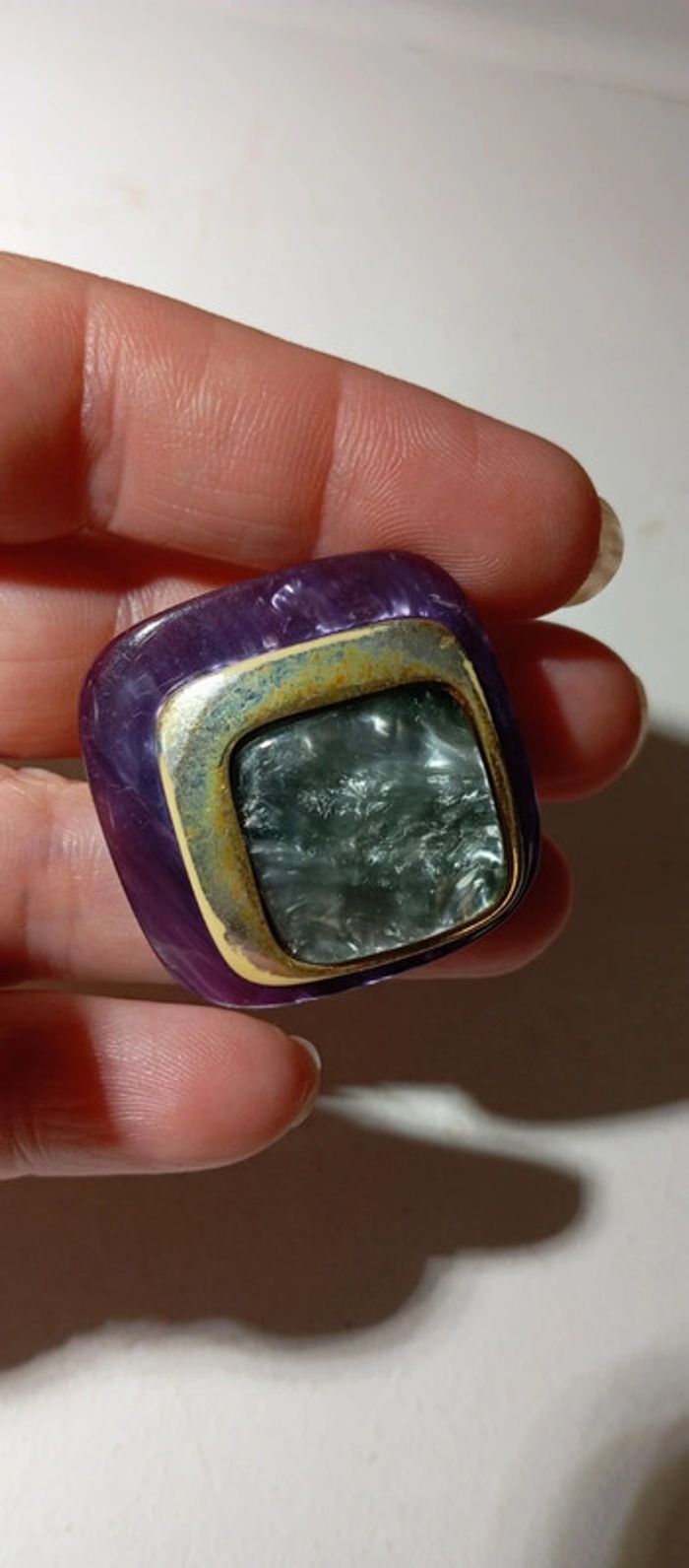 Clips d'oreilles vintage carrés - photo numéro 4