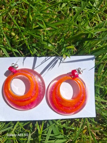 🔥 Sunset glow – Boucles d’oreilles effet coucher de soleil