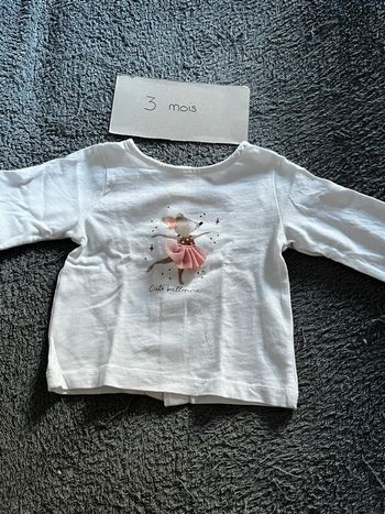 Pull blanc 3 mois