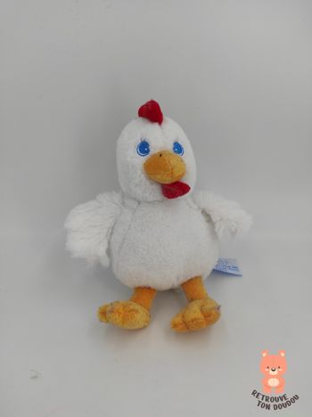 Peluche Coq Blanc Gipsy