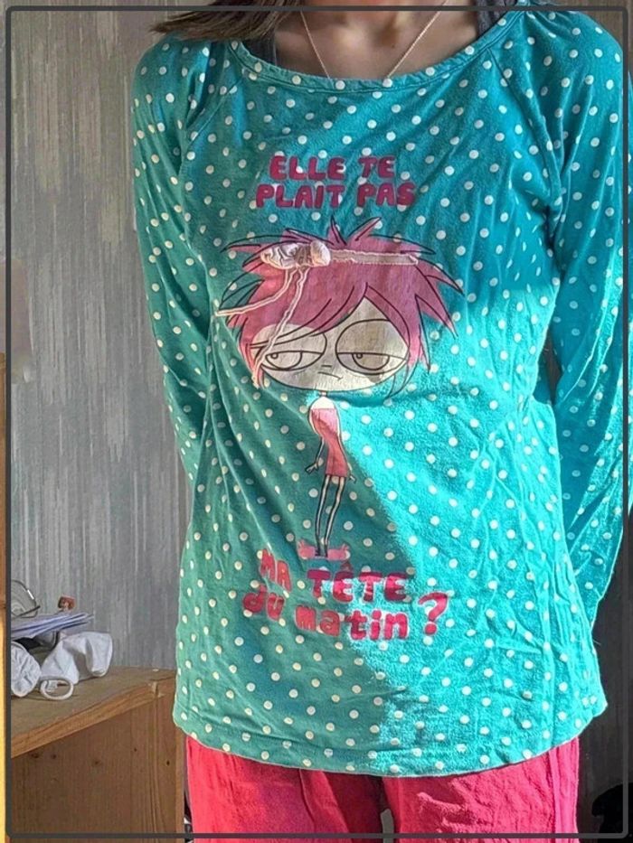 T shirt de pyjama taille 12ans marque s1sm1x - photo numéro 2