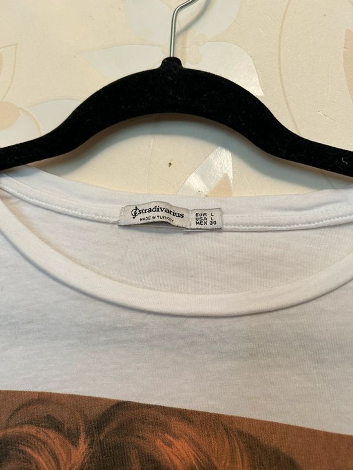 T-shirt imprimé visage taille L - photo numéro 4