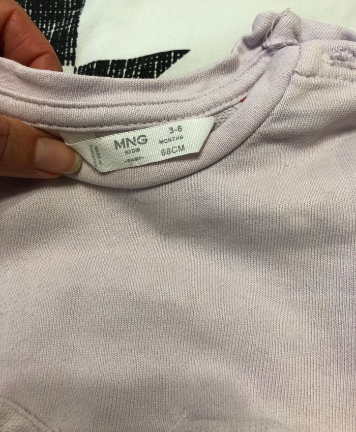 Pull chat couleur lilas Mango 3-6 mois - photo numéro 3