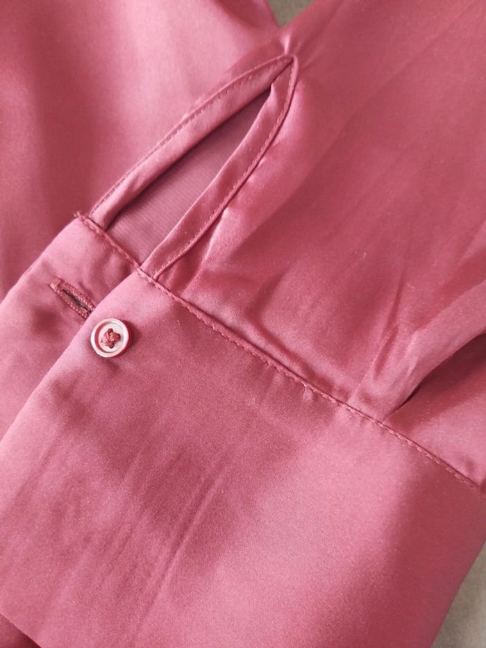 Chemise prune/bordeau - photo numéro 4