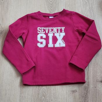 Pull sweat rose foncé fuschia Seventy Six taille 6 ans Décathlon