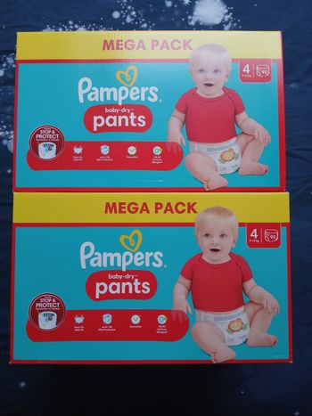 2 mega packs pampers baby-dry pants taille 4