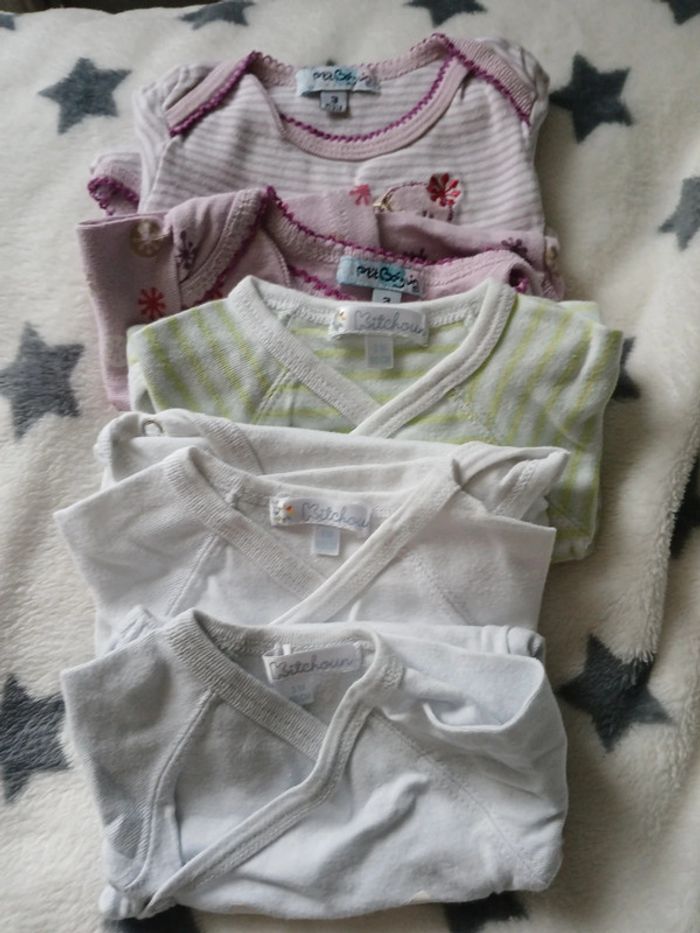 Lot de 5 bodies 3 mois