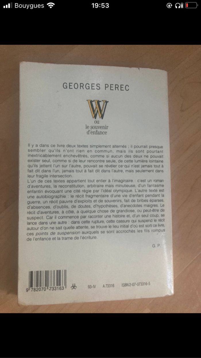 W ou le souvenir d’enfance - photo numéro 2