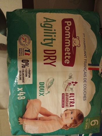 Couche POMMETTE agility dry×48 T6 (15 a30kg)