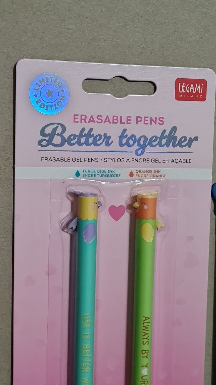 Legami Saint Valentin 2026 Oiseaux Amoureux + Poisson Némo Under the Sea + Éléphant = 4 Stylos - photo numéro 7