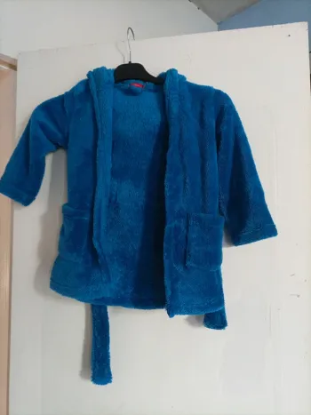 Peignoir pingouin bleu