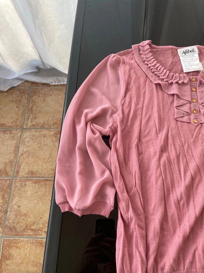 Très joli T-shirt, léger de la marque Afibel, en taille 46 48 - photo numéro 3
