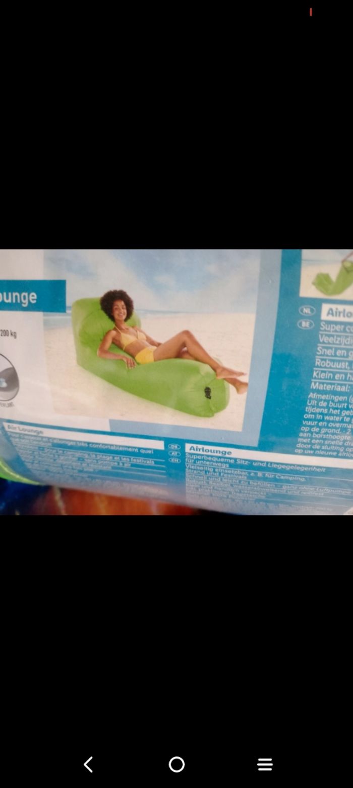 Fauteuil gonflable  de plage - photo numéro 3