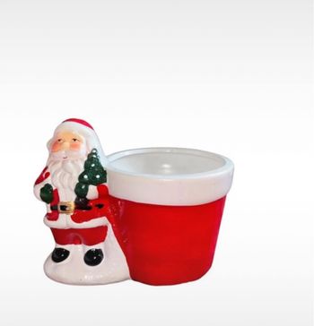 Pot de fleur père Noël