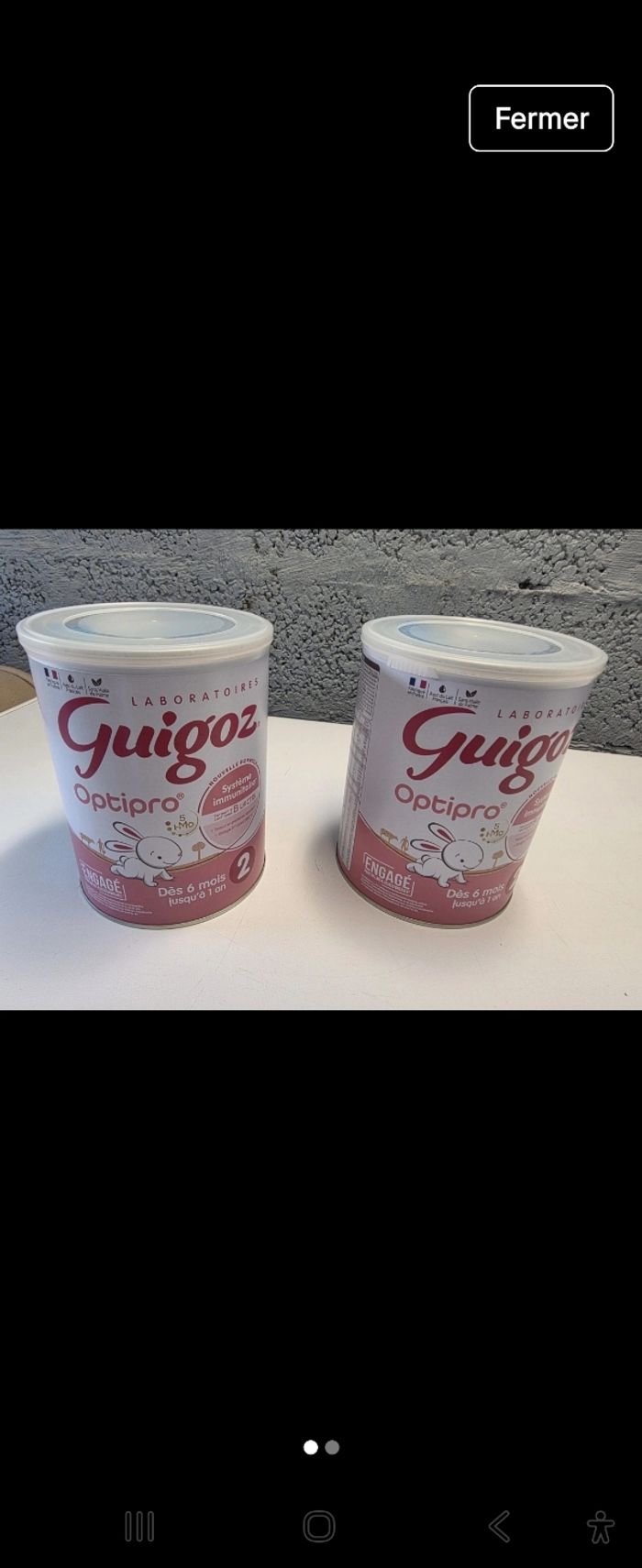 Lot  de 7 boites de lait guigoz  2 ème.age - photo numéro 2