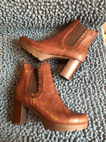 Bottines à talon marron