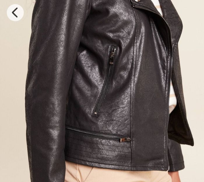 Veste esprit motard zippée - photo numéro 4