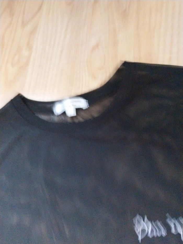 Tee-shirt noir transparent taille M jennyfer - photo numéro 2