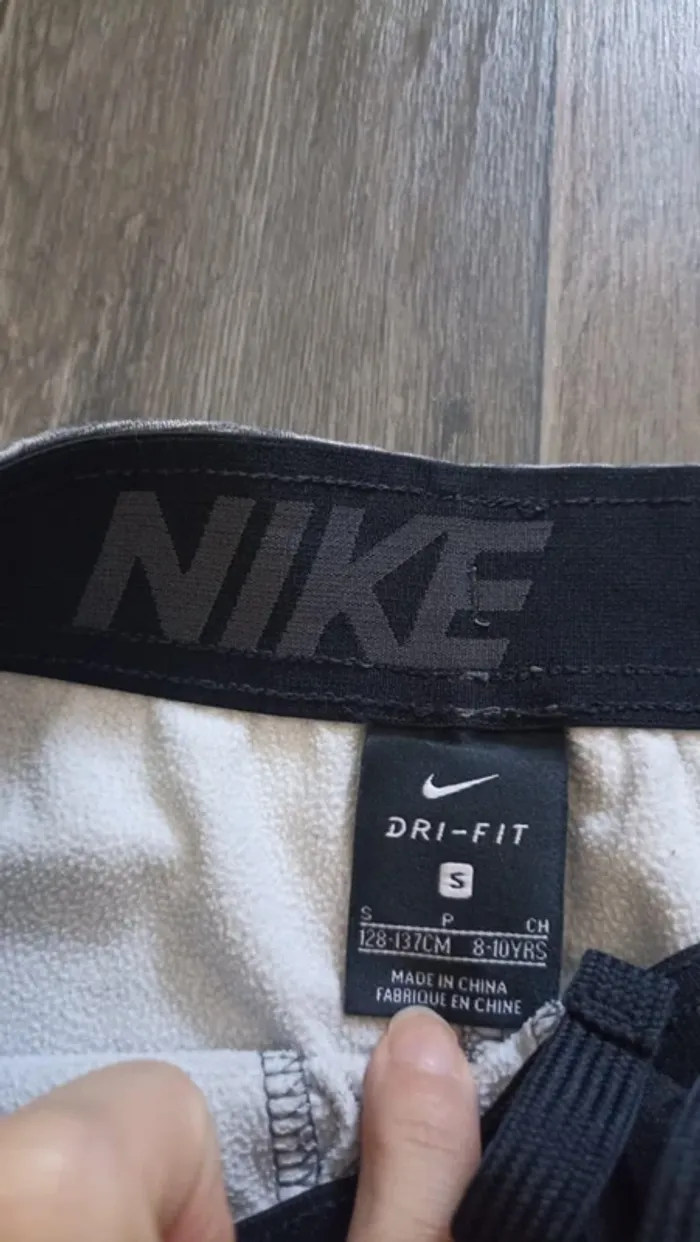 pantalon de sport jogging dri-fit 9 ans gris clair Nike - photo numéro 3