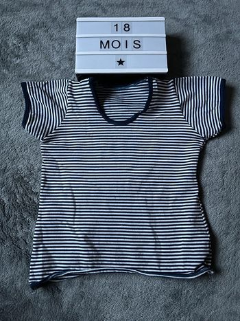 Teeshirt marinière fine 18M