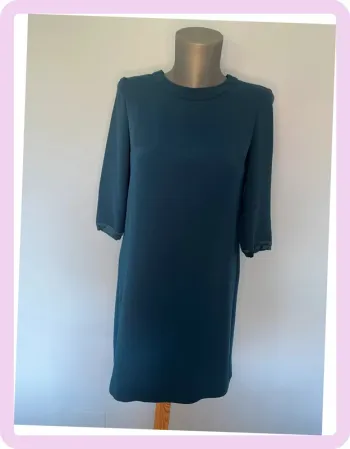 💙 Robe Claudie Pierlot Taille 36 – Élégance Bleue & Détails Plissés