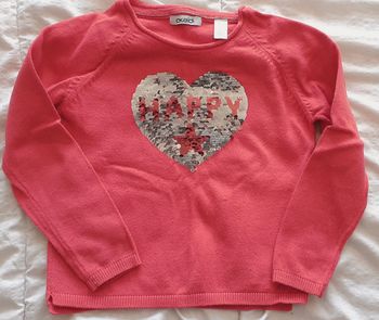 Pull à motifs en sequins réversibles fille 3-4 ans / Okaïdi