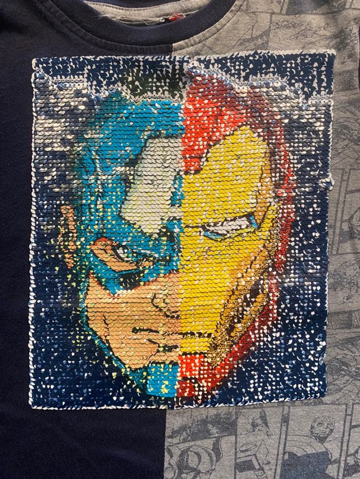 T-shirt longues manches Desigual Marvel taille 6 ans - photo numéro 2