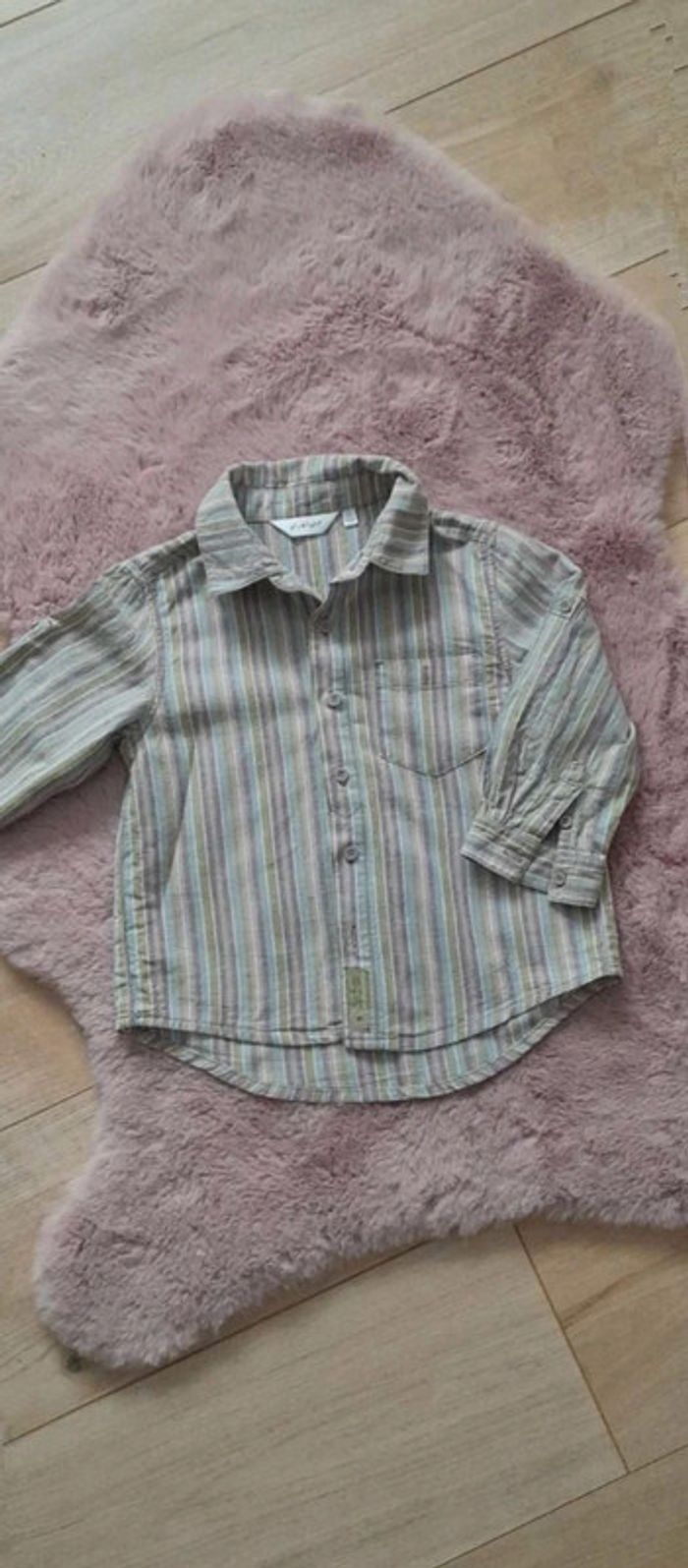 chemise manches longues retroussables 3 ans