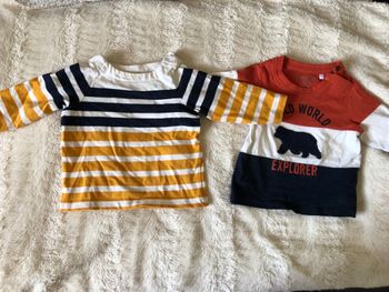 2 t shirts manches longues