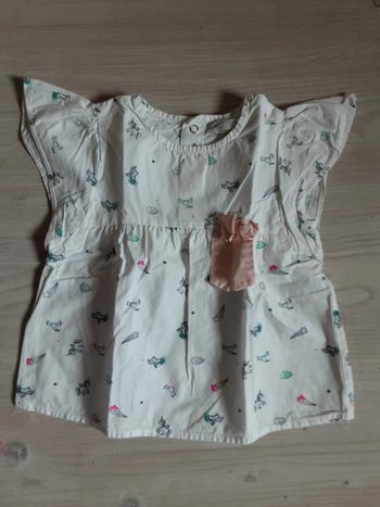 Chemise licorne cœurs coton T. 2 ans