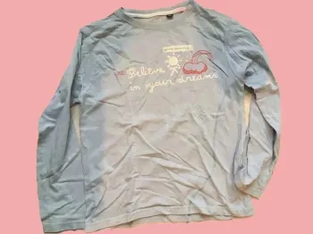 🌈 T-Shirt Manches Longues Fille 10 Ans – Parfait État – Motif “Believe in your Dream”