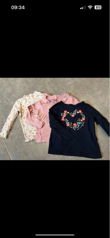 Lot de 5 tshirts manches longues fille