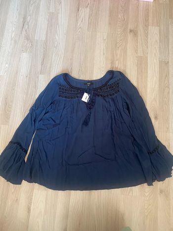 Chemisier Moa bleu marine