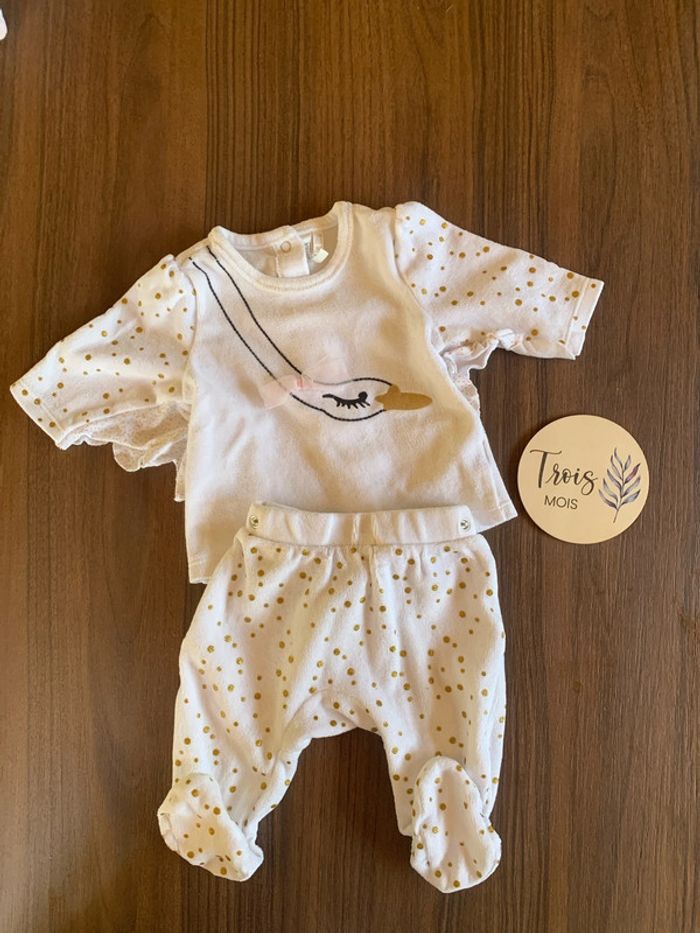 Pyjama ensemble fille oie 3 mois
